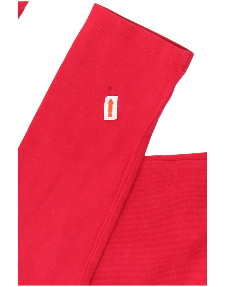 GUESS Mädchen-Grafik-Top, langärmelig, 11–12 Jahre, rote Baumwolle