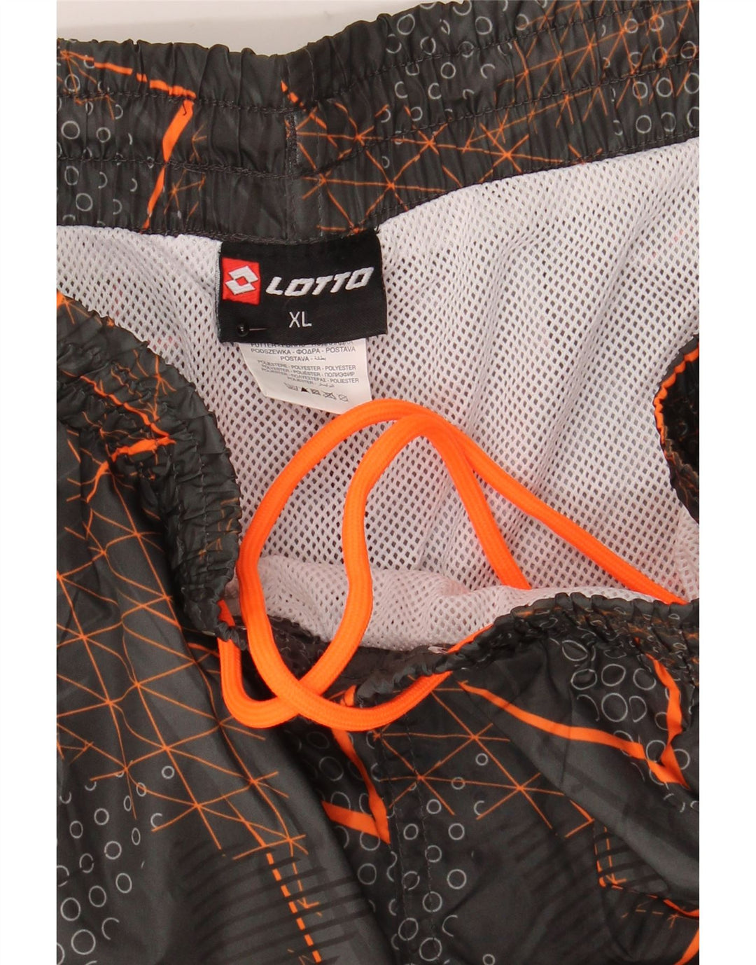 Lotto Herren-Badeshorts XL, grau, geometrisch, Polyester