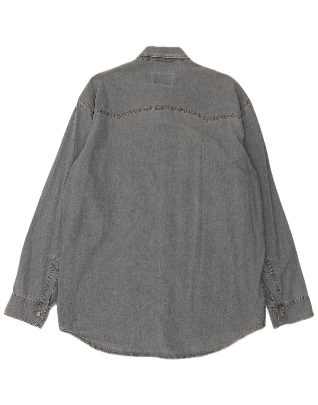 Vintage Herren Jeanshemd Groß Blau