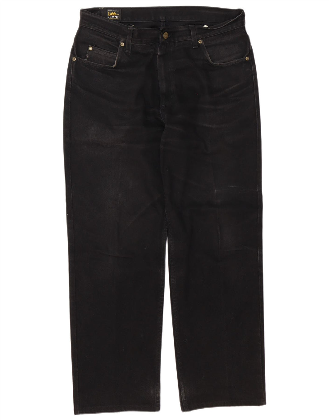 Lee Herren Broken In Straight Jeans W36 L32 Schwarze Baumwolle
