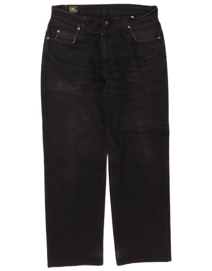 Lee Herren Broken In Straight Jeans W36 L32 Schwarze Baumwolle