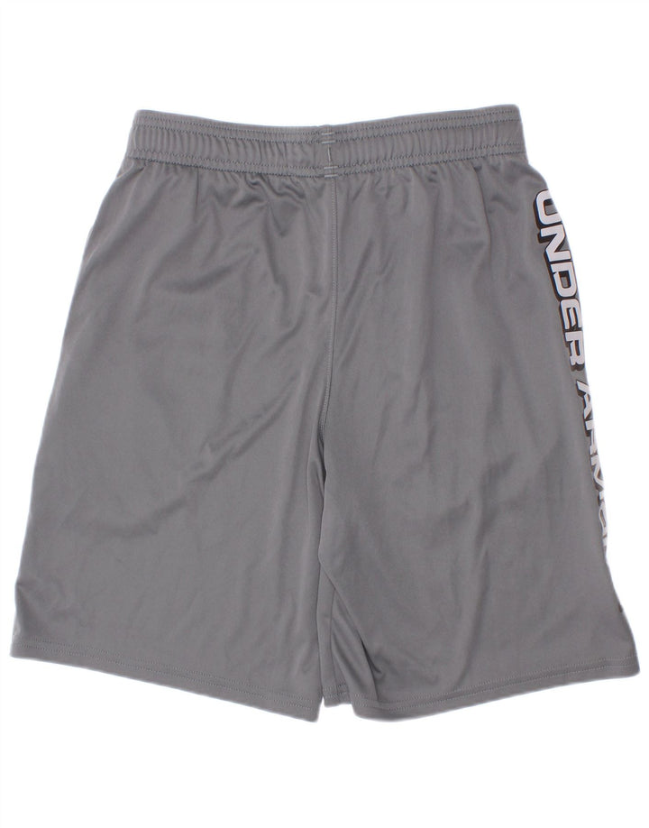 Under Armour Jungen-Sportshorts mit Grafik, 9–10 Jahre, mittelgraues Polyester