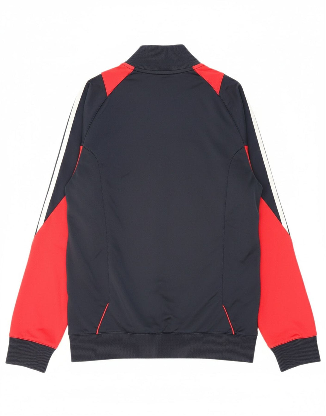 ADIDAS Mens Tracksuit Top Jacket Medium Navy Blue Colourblock Polyester