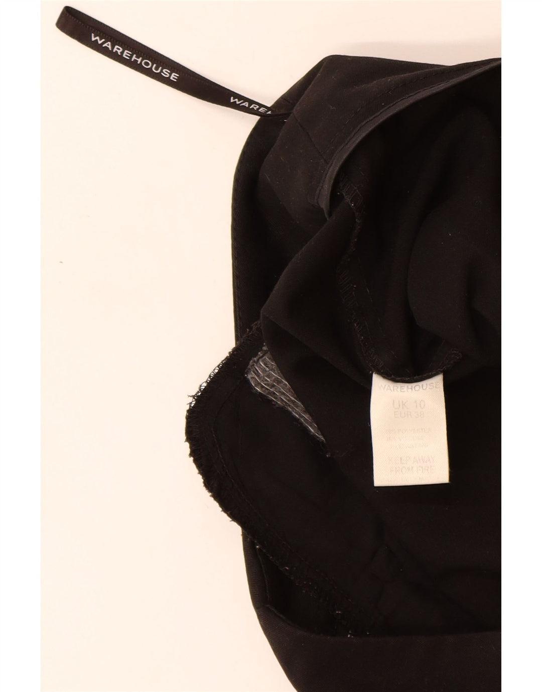 Warehouse Damen Freizeithose UK 10 Small W28 L30 Schwarz Polyester