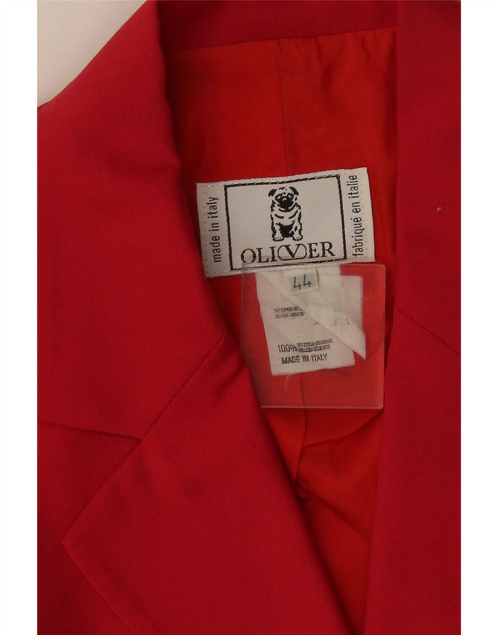 Oliver Damen 2-Knopf-Blazer-Jacke IT 44 mittelrosa Viskose
