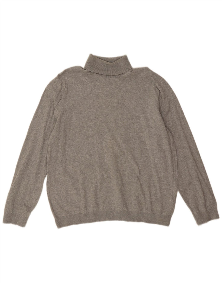 Marks & Spencer Herren Rollkragenpullover XL Grau Baumwolle