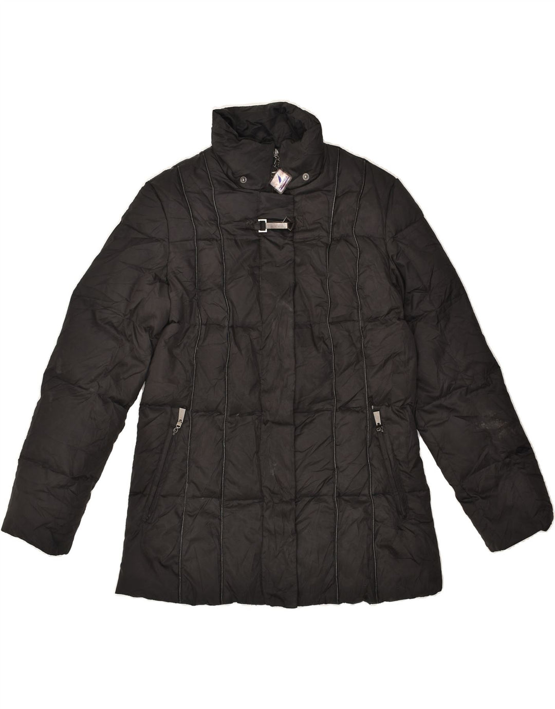 NAUTICA Womens Padded Jacket UK 14 Medium Black Polyester | Vintage Nautica | Thrift | Second-Hand Nautica | Used Clothing | Messina Hembry 