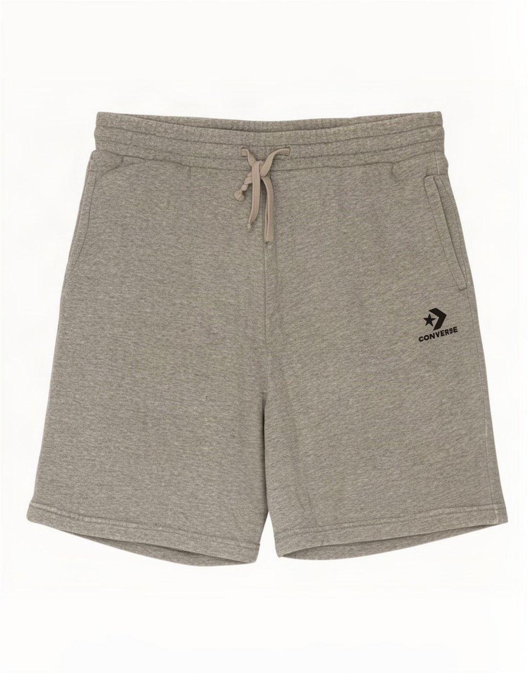 Converse Herren-Sportshorts aus mittelgrau gefleckter Baumwolle