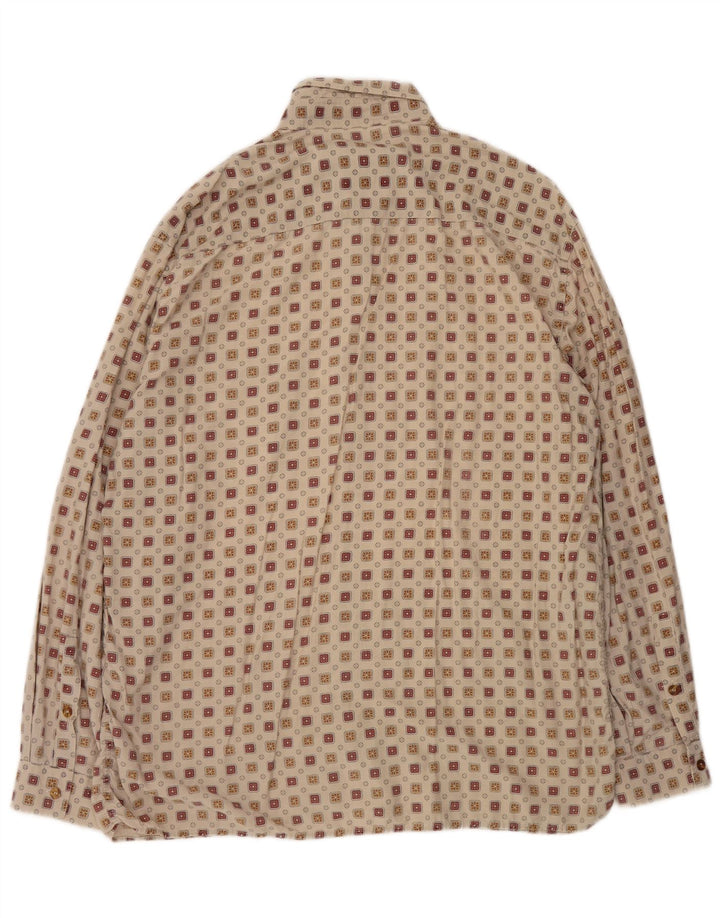 Raybest Herrenhemd XL Beige Geometrisch