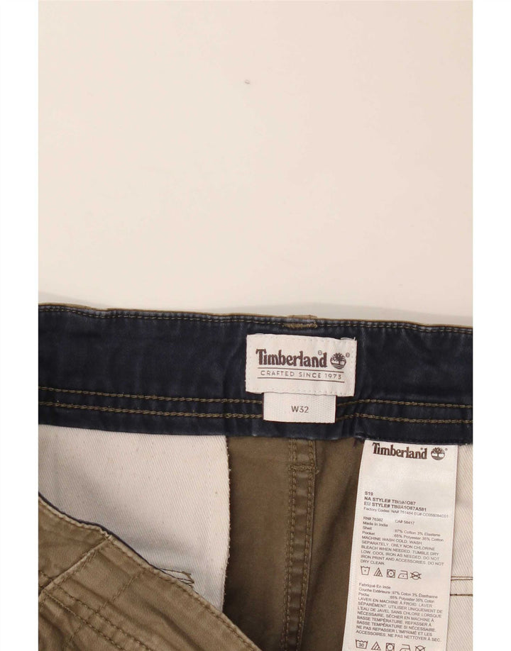 Timberland Herren Cargoshorts W32 Medium Khaki Baumwolle