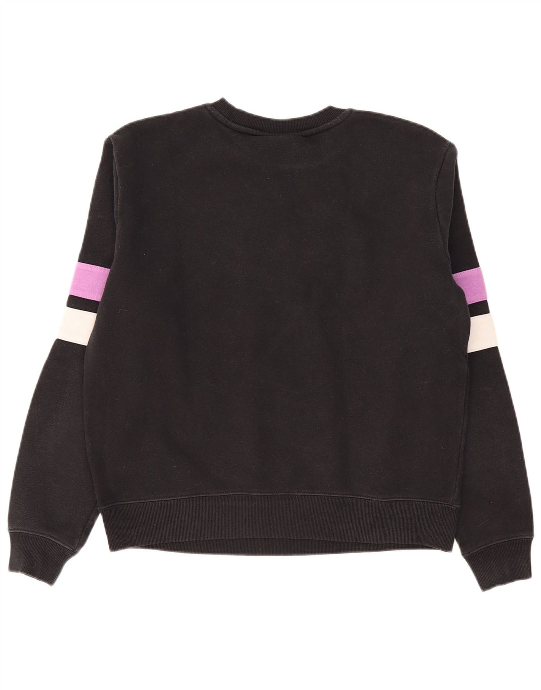 Fila Damen Grafik-Sweatshirt-Pullover UK 16 Large Schwarz Colourblock