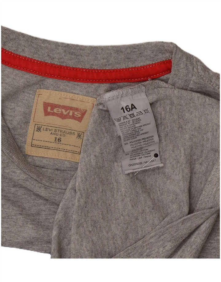 Levi's Jungen-T-Shirt mit Grafik, 15–16 Jahre, graues Polyester