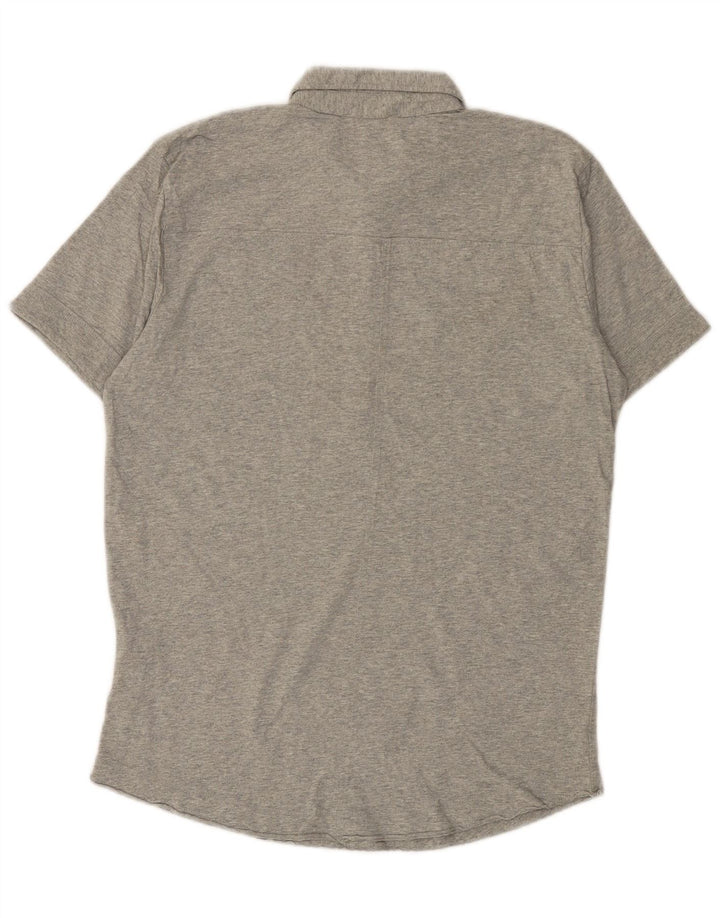 DIESEL Herren-Poloshirt aus mittelgrauer Baumwolle