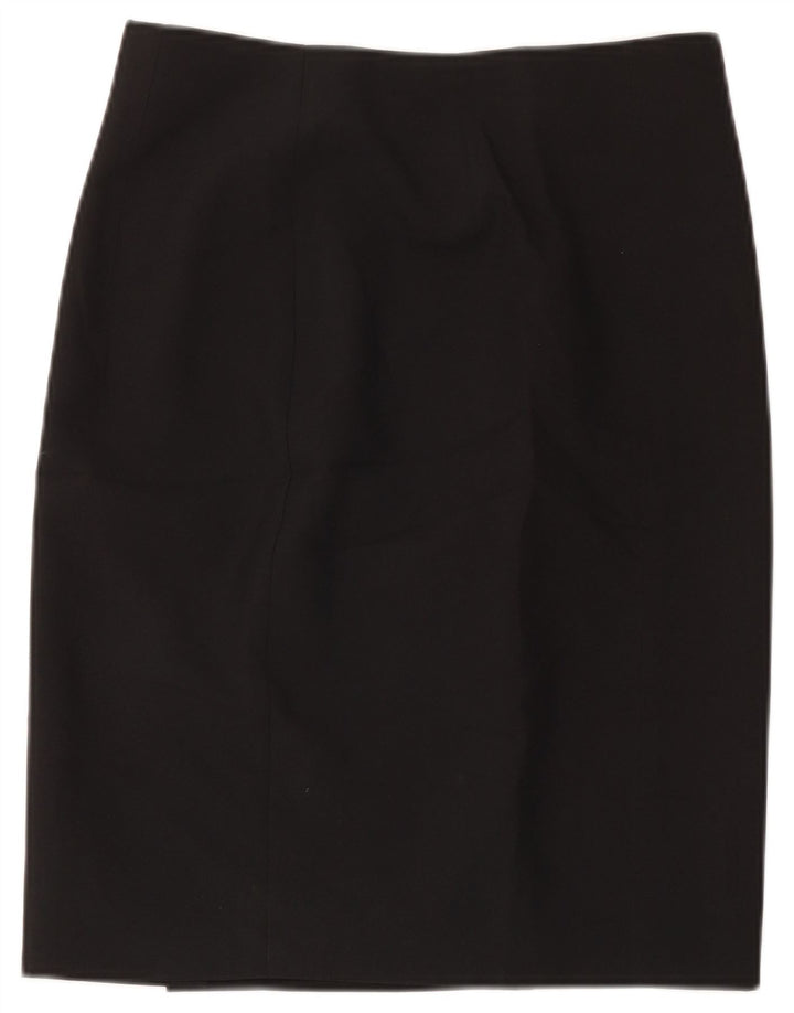Marks & Spencer Damen Bleistiftrock UK 12 Medium W32 Schwarz Polyester
