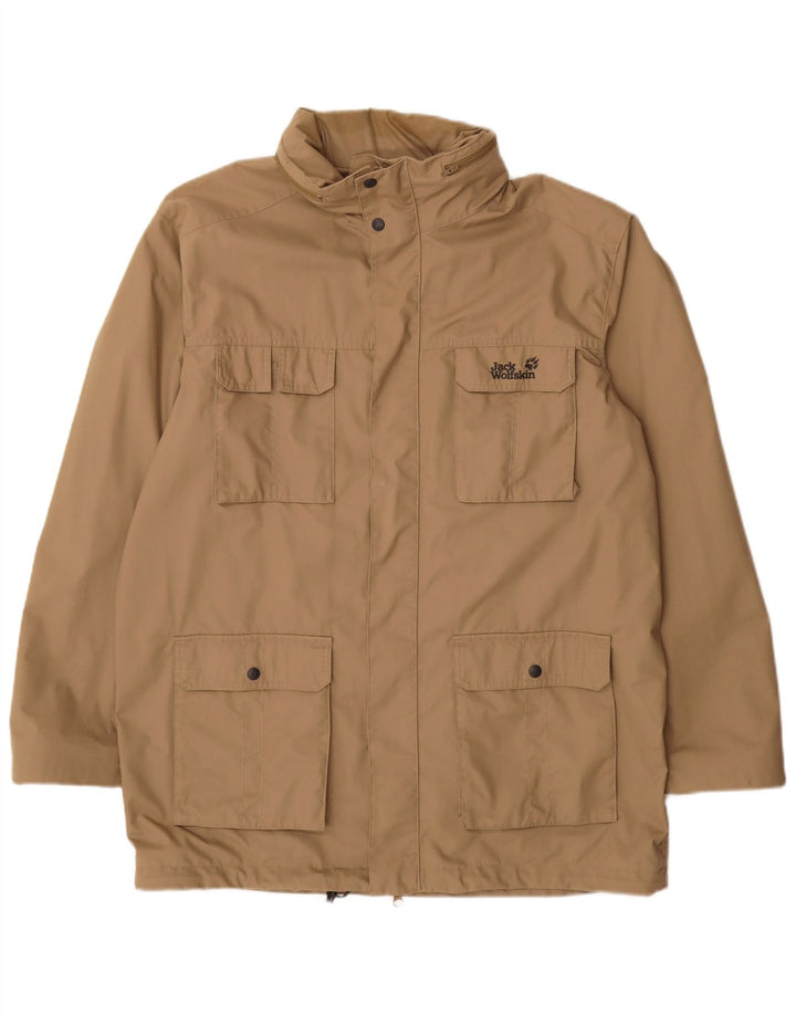Jack Wolfskin Herren Kapuzen-Utility-Jacke UK 44 XL Beige Polyester