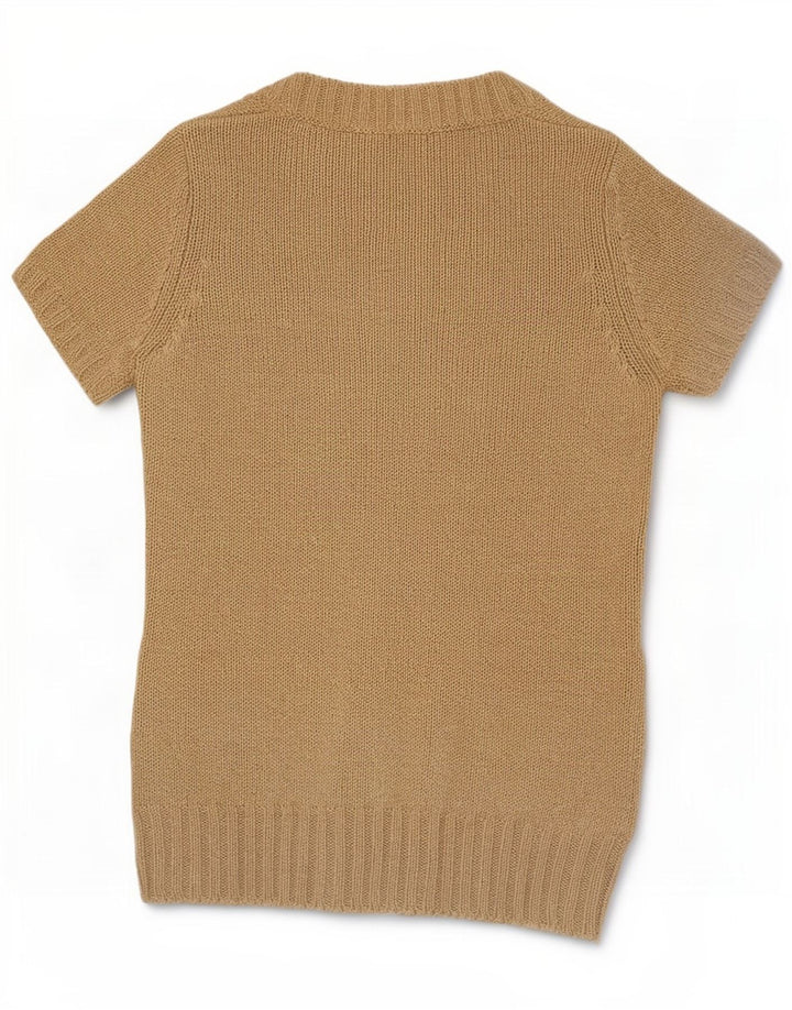 Massimo Dutti Damen Weste Tank Top UK 10 Small Khaki Rayon
