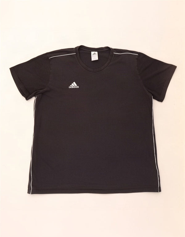 Adidas Herren T-Shirt Top 3XL Schwarz Baumwolle
