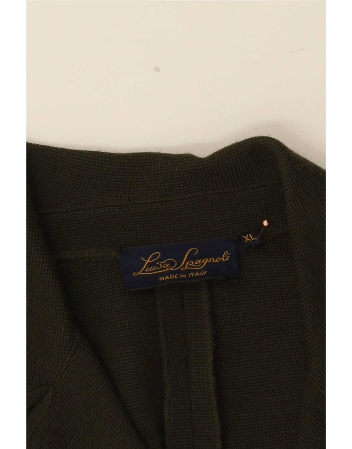 Luisa Spagnoli Damen 1-Knopf-Blazerjacke UK 18 XL Grün