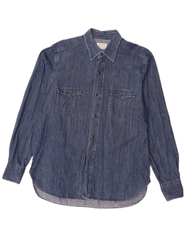 Bagutta Herren-Jeanshemd, Größe L, Blau