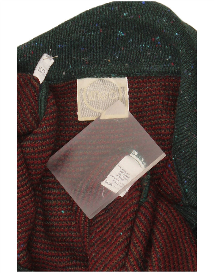 LINEA Herren-Pullover mit Rollkragen, IT 50, mittelgrün, Argyle/Diamant