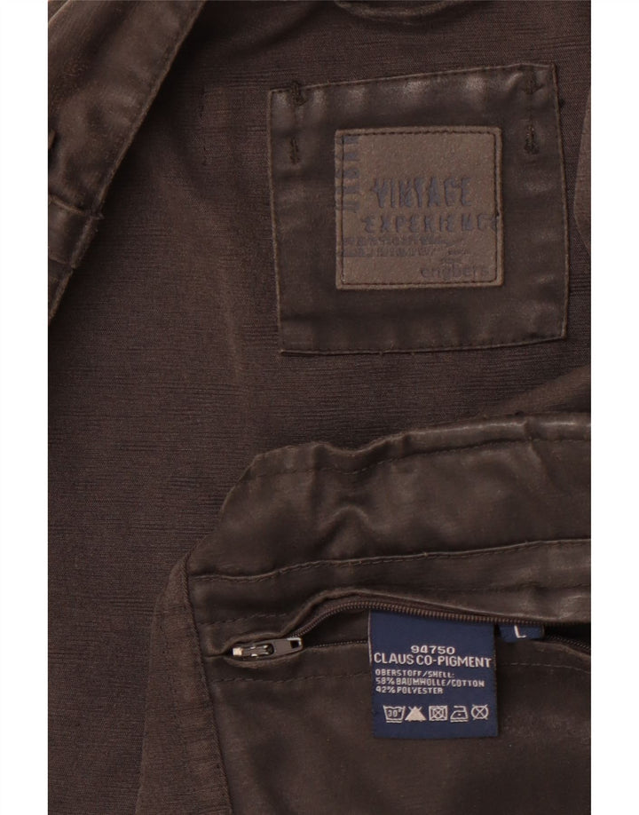 ENGBERS Herren-Utility-Jacke UK 40 Große schwarze Baumwolle