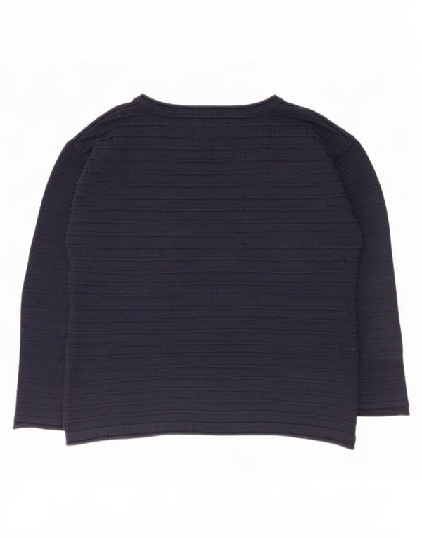 Crew Clothing Damen-Pullover mit U-Boot-Ausschnitt, UK 12, mittelmarineblaue Baumwolle