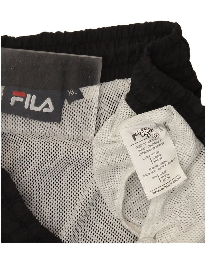 Fila Herren Badeshorts XL Schwarz Colourblock Nylon