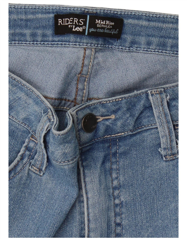 Lee Damen Riders Mid Rise Bermuda Jeansshorts W30 Mittelblau