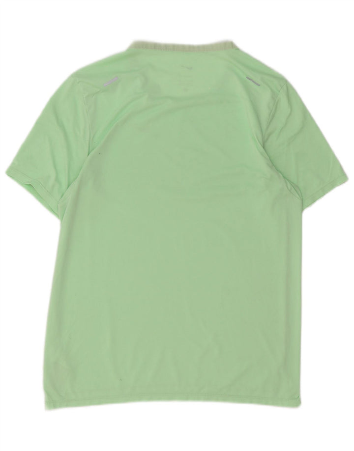 Nike Herren Dri Fit T-Shirt Top Small Grün Polyester