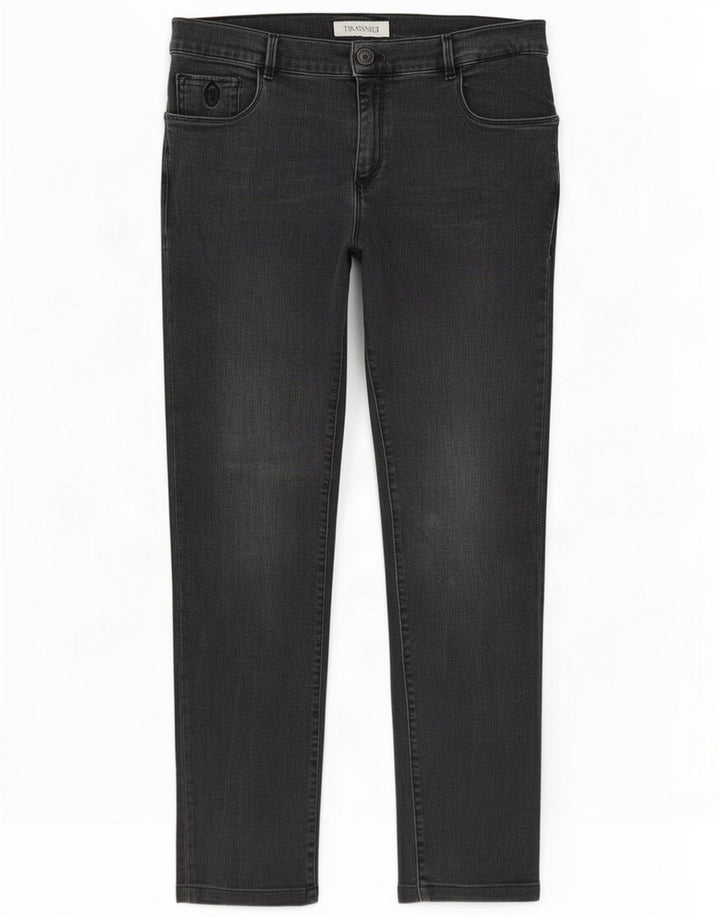 Trussardi Herren Slim Jeans W34 L32 Graue Baumwolle