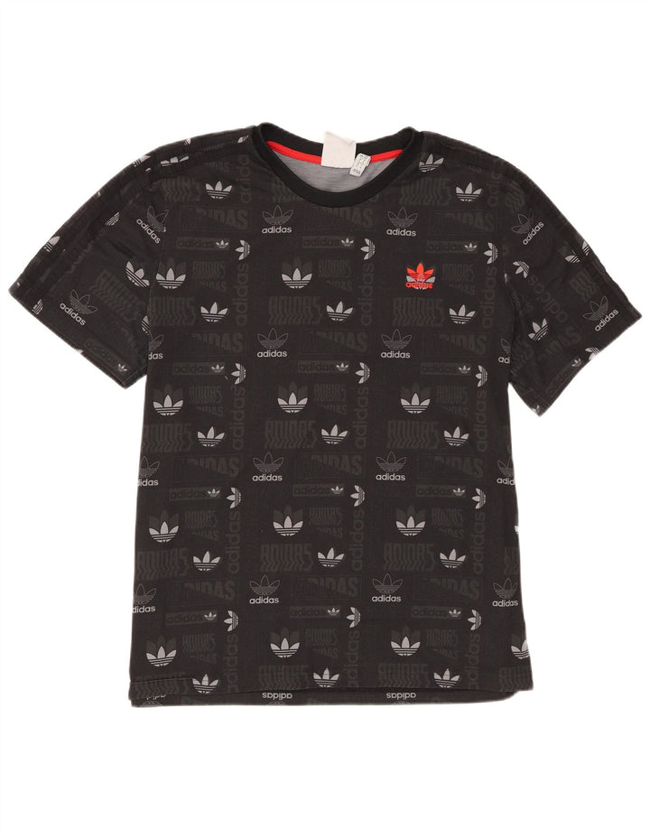 Adidas Herren Grafik T-Shirt Top Large Schwarz Polyester