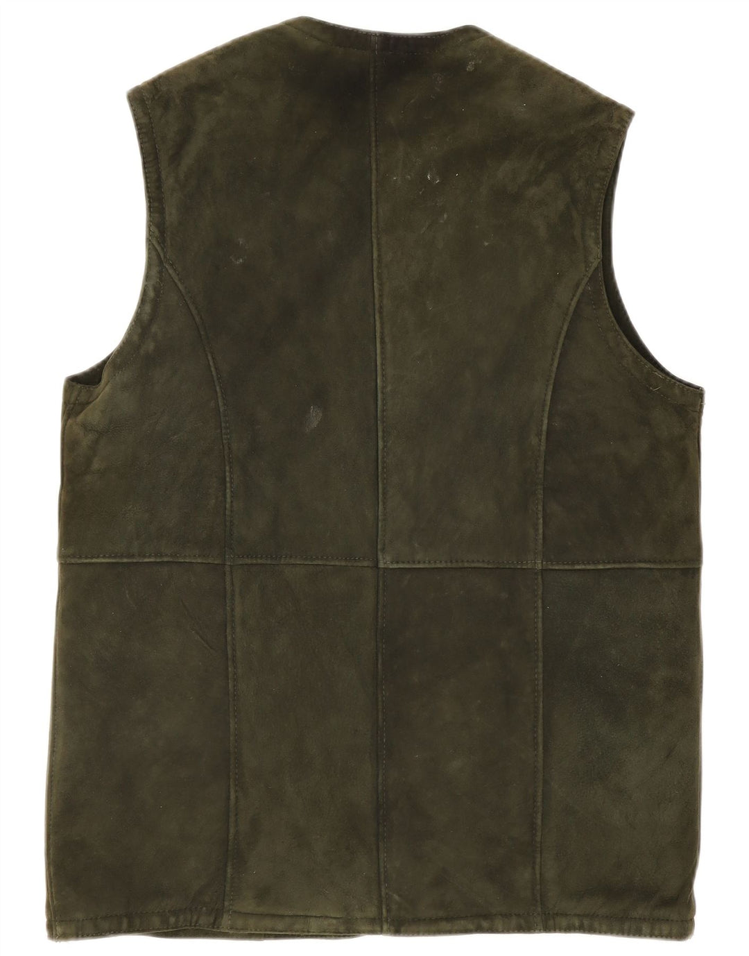 Vintage Damen Wildlederweste UK 14 Large Khaki