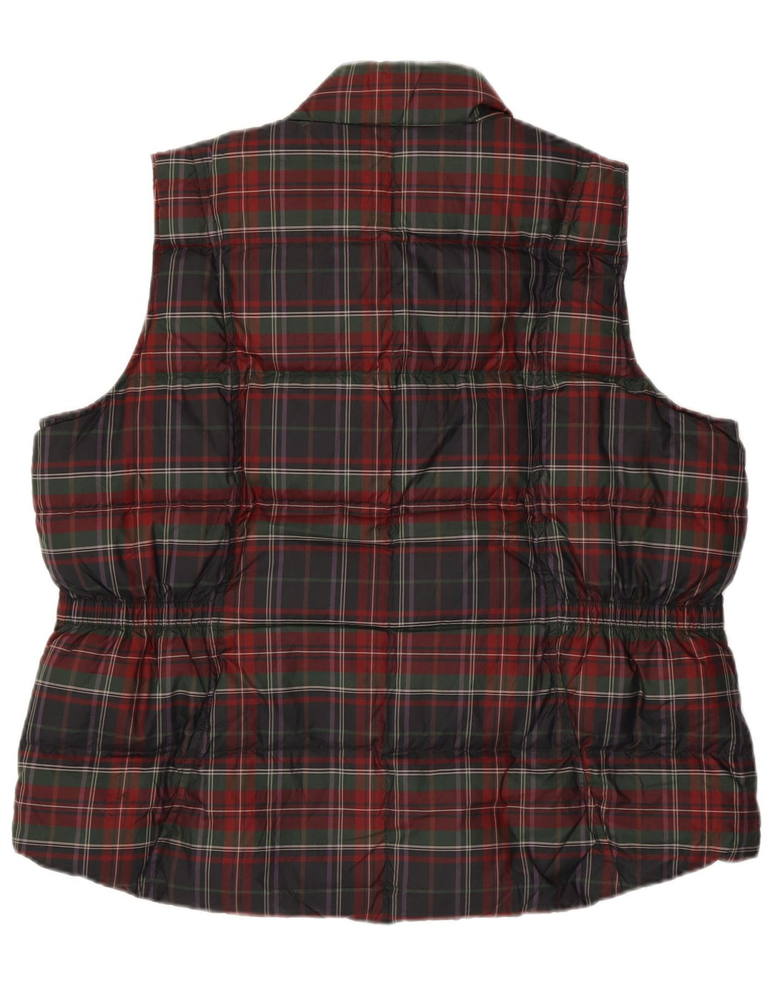 EDDIE BAUER Damen Wattierte Weste UK 20 2XL Rot kariertes Polyester