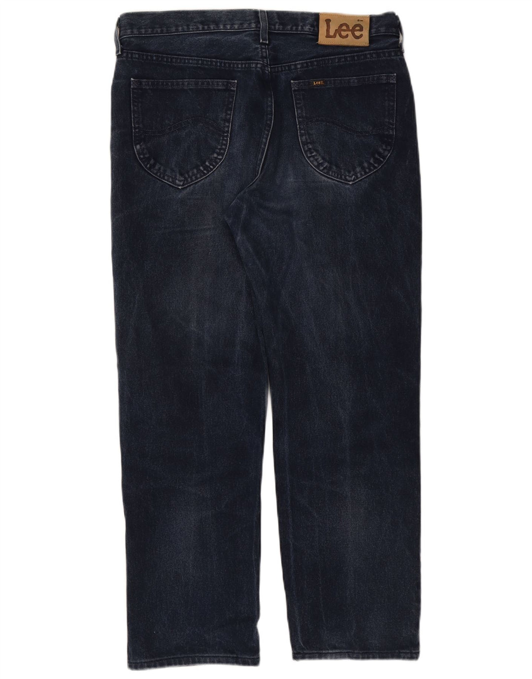 Lee Herren Chicago Straight Jeans W34 L28 Marineblau Baumwolle