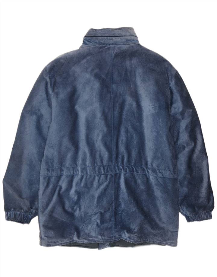Vintage Herren Wildlederjacke IT 50 Large Blue Modal