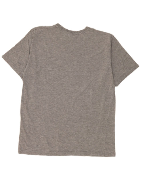 Fila Mens T-Shirt Top IT 50 Medium Grey Cotton