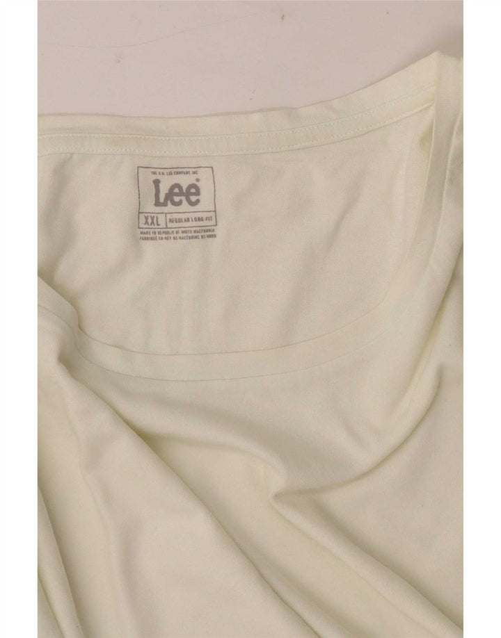 Lee Herren-T-Shirt mit normaler Passform, lang, 2XL, Weiß