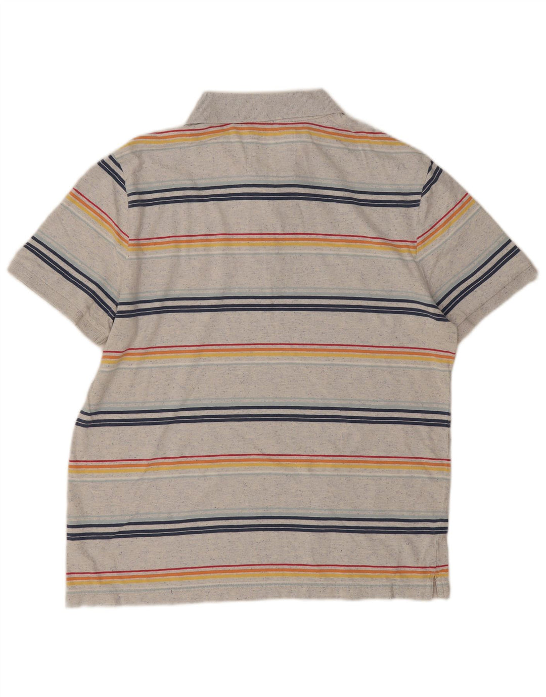 Fat Face Herren-Poloshirt, groß, grau gestreift, Baumwolle