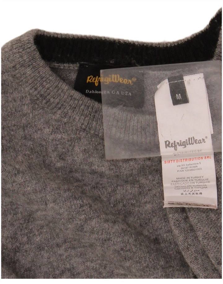 REFRIGIWEAR Herren-Pullover mit Rundhalsausschnitt, mittelgrau