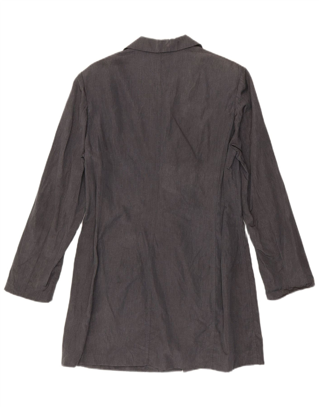 Max & Co. Damen Longline 3-Knopf-Blazerjacke UK 12 Mittelgraues Leinen