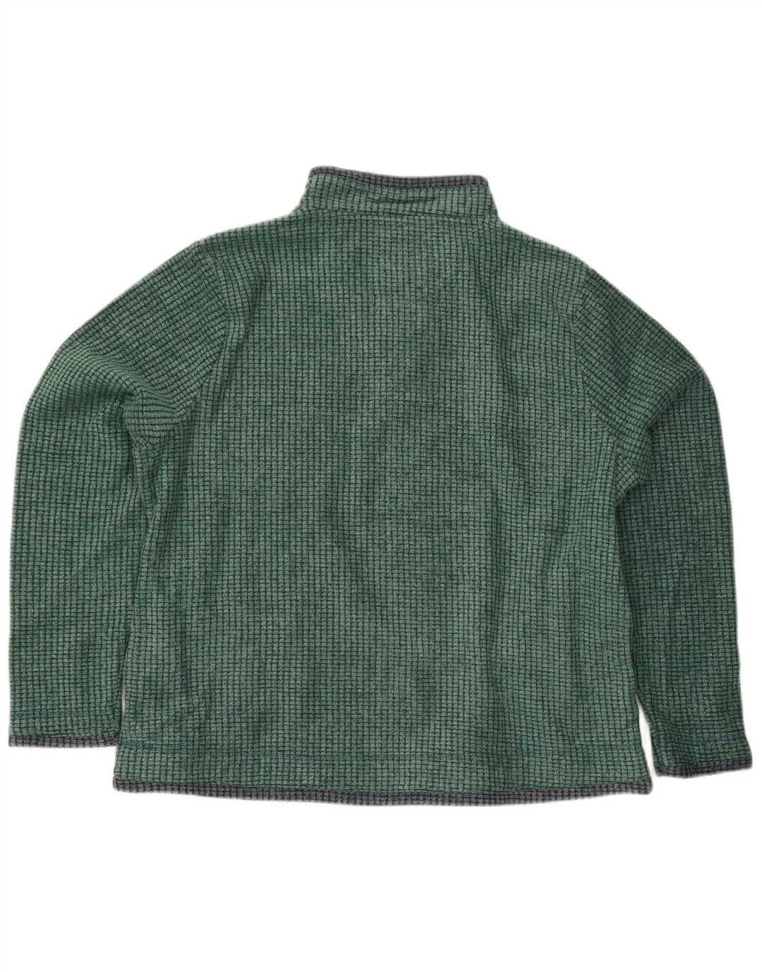 Weird Fish Herren-Fleecepullover mit Reißverschluss am Hals, XL, grünes Polyester