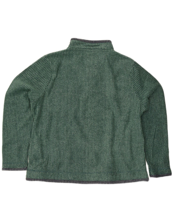 Weird Fish Herren-Fleecepullover mit Reißverschluss am Hals, XL, grünes Polyester