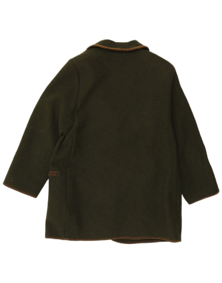 Vintage Damen 4-Knopf-Blazerjacke UK 12 Mittelgrün