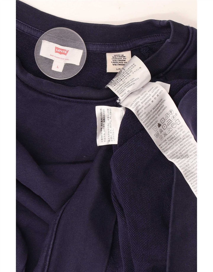 Levi's Herren-Sweatshirt-Pullover, groß, marineblau, Baumwolle