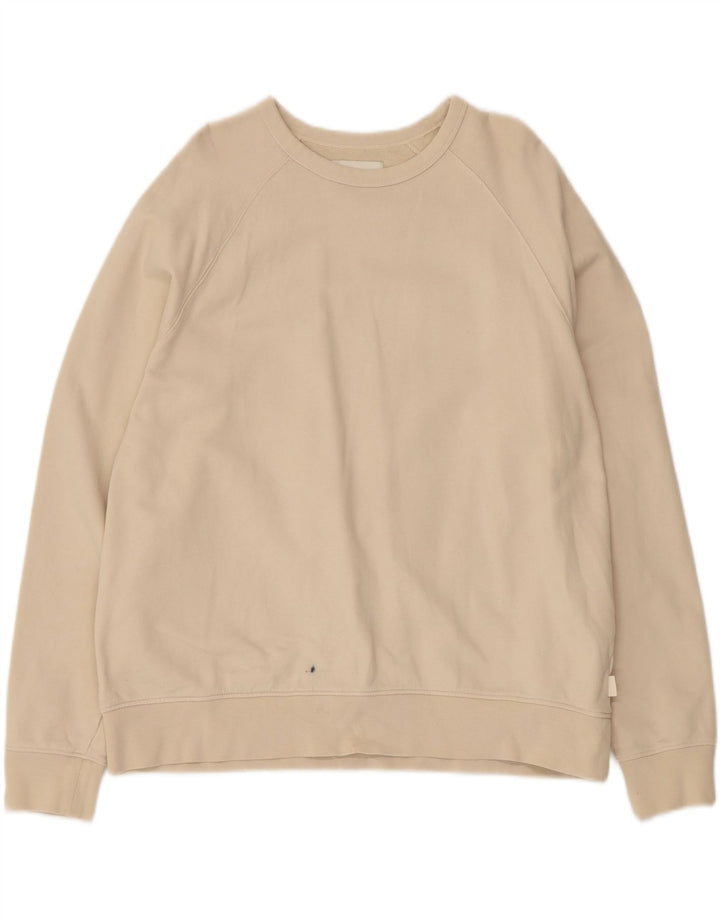 Marks & Spencer Damen Sweatshirt-Pullover UK 16 Large Beige Baumwolle