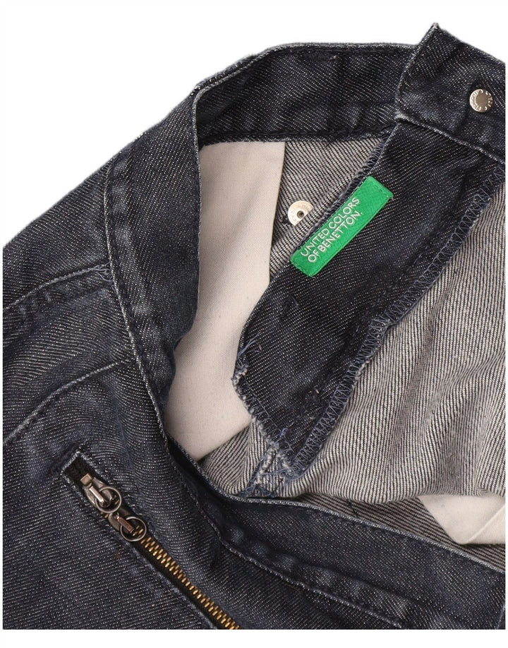 Benetton Damen Jeansrock W32 Large Marineblau