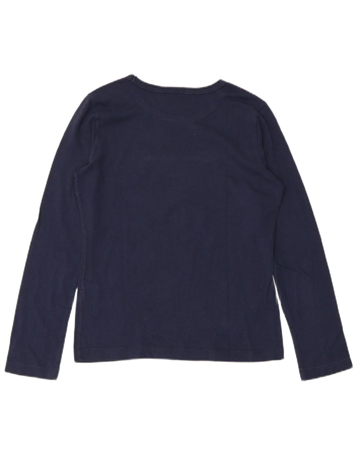 CHAMPION Damen Top Langarm UK 8 Small Marineblau Baumwolle