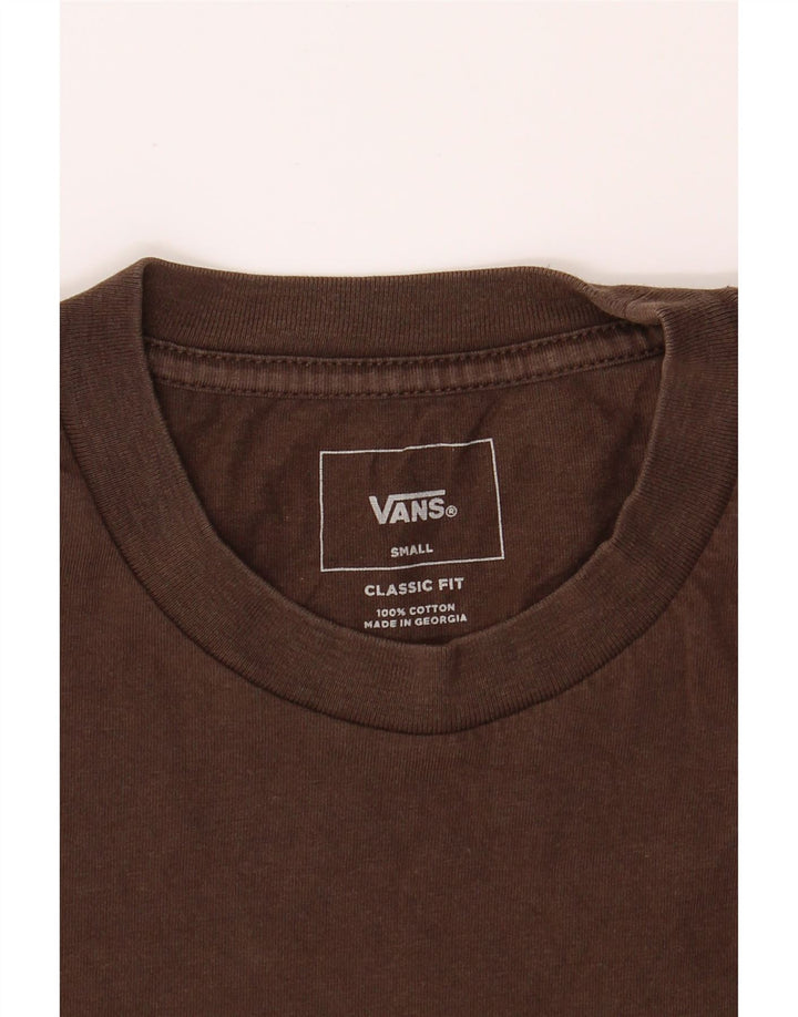 VANS Mens Classic Fit T-Shirt Top Small Brown Cotton Vintage Vans and Second-Hand Vans from Messina Hembry 