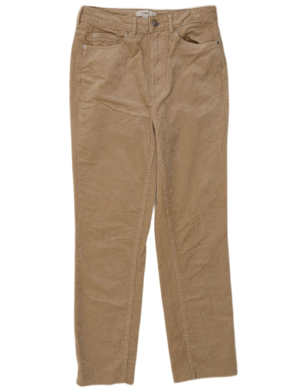 Marks & Spencer Damen Gerade Cordhose UK 10 Small W27 L28 Beige