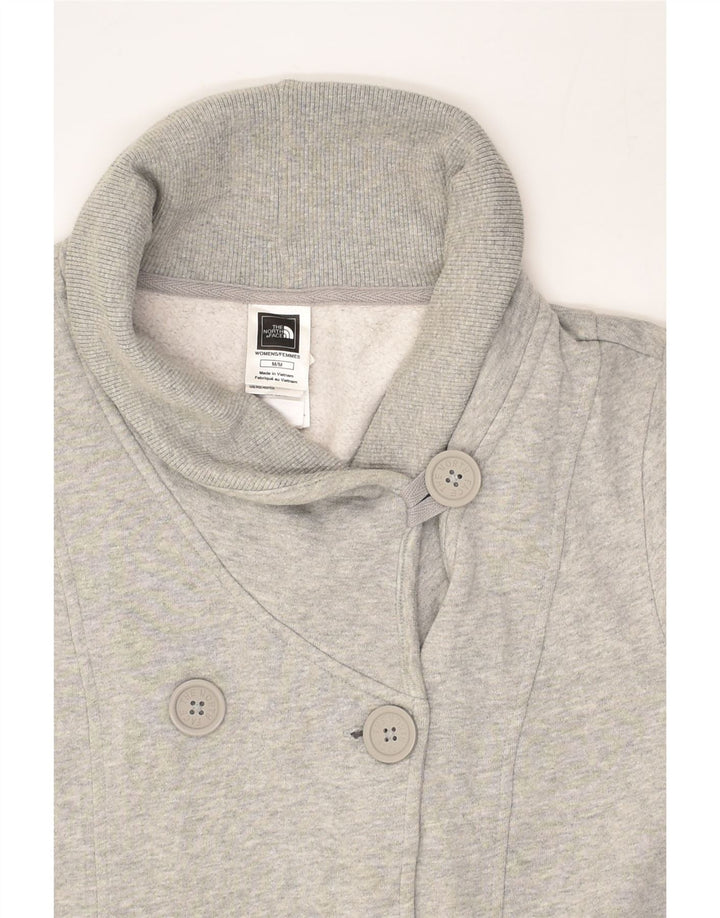 THE NORTH FACE Womens Cardigan Sweater UK 14 Medium Grey Cotton | Vintage The North Face | Thrift | Second-Hand The North Face | Used Clothing | Messina Hembry 